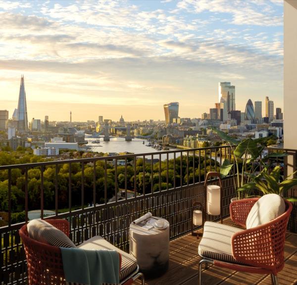 A view of London from the Canada Water development.